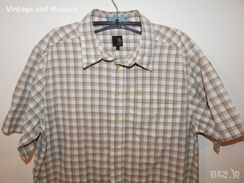AIGLE Мъжка риза с къс ръкав (M/L) карирана, снимка 1
