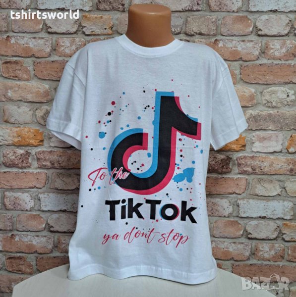 Нова детска тениска с дигитален печат TIK TOK, снимка 1