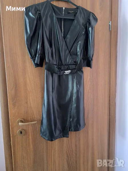 Дамска рокля от еко кожа , снимка 1