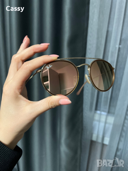 Чисто нови оригинални очила Ray ban double bridge rose gold, снимка 1