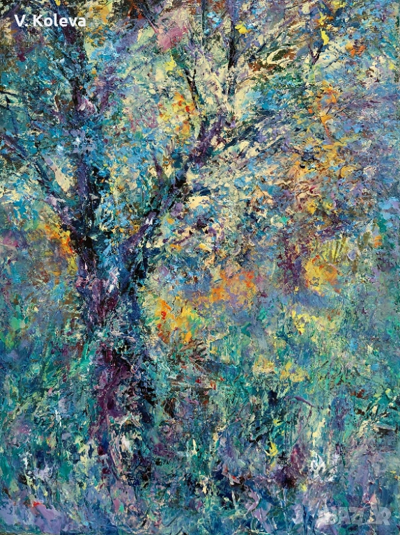 Авторска, абстрактна картина. Маслени бои върху платно, снимка 1