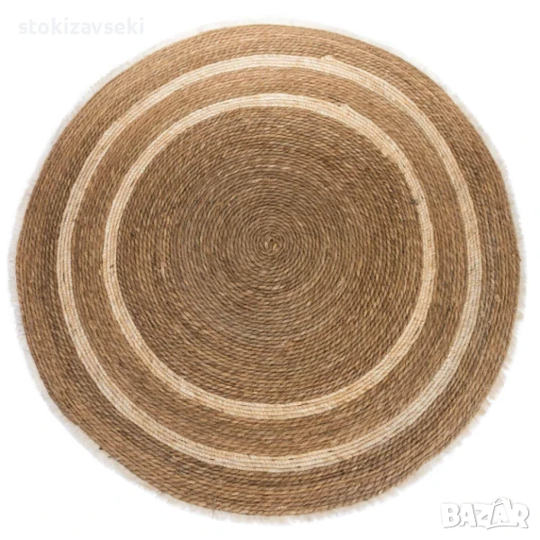 Кръгъл килим рогозка,115*115 см, снимка 1