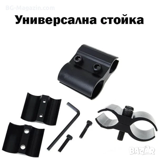 Универсална стойка R1 за монтаж на аксесоари върху оръжие пушка въздишна ловна фенер лазер бързомер, снимка 1