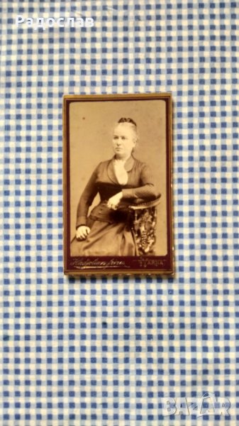 стара фотография  картон Варна, снимка 1