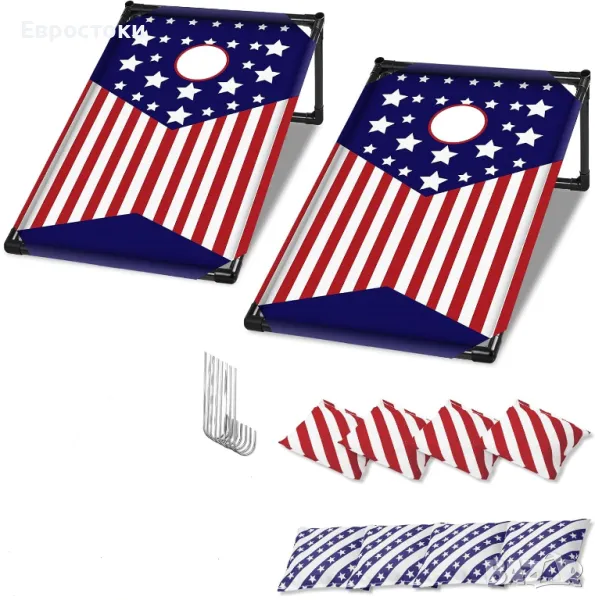 NZQXJXZ Комплект семейна игра Cornhole игра за хвърляне на торбички по мишена за партита на закрито , снимка 1