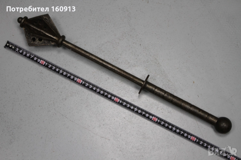 Оригинален Старинен Западноевропейски Боен Буздуган., снимка 1