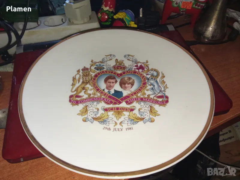Юбилейна чиния с Даяна и Чарлз , снимка 1