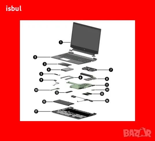 HP 250 G6 hp 15-b0 255 На части, снимка 1