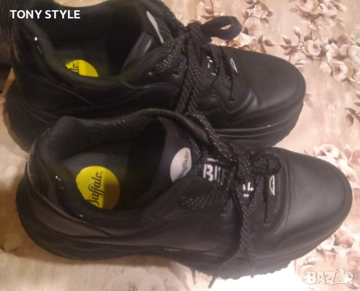 BUFFALO LONDON Оригинал Нови Мъжки Високи Кожени Сникърси 44 , снимка 1