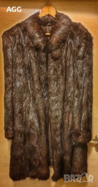 Палто от естествен косъм нутрия, снимка 1
