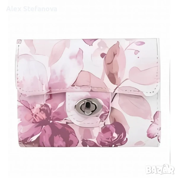 Дамско портмоне с флорален принт, снимка 1