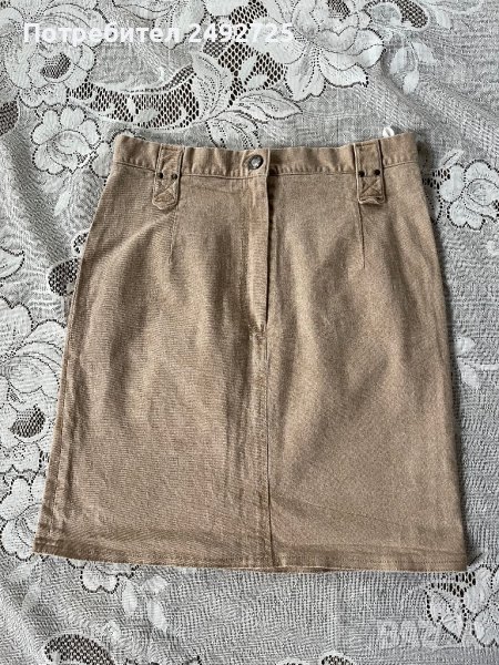 Пола дънкова, бежово, снимка 1