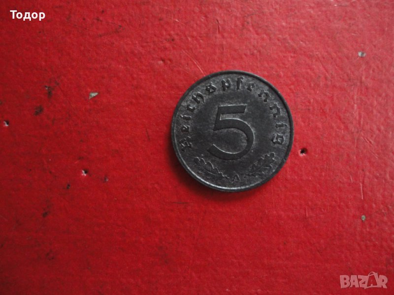 5 пфенинг reichs pfenning 1940 A 3 райх , снимка 1