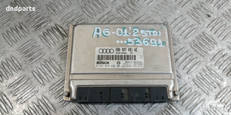 Компютър Audi A6 2.5TDI 2001г. 4B0907401AE 0281010496	, снимка 1