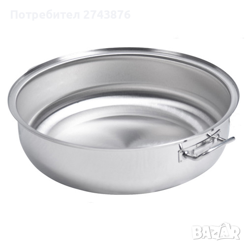 Иноксова тава с подвижни дръжки , Кръгла, 26х5.5 см., снимка 1