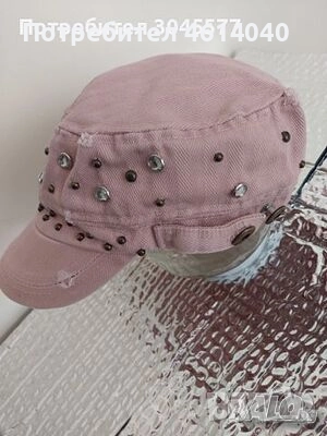 Шапка дамска със стрази размер до 58 см, снимка 1