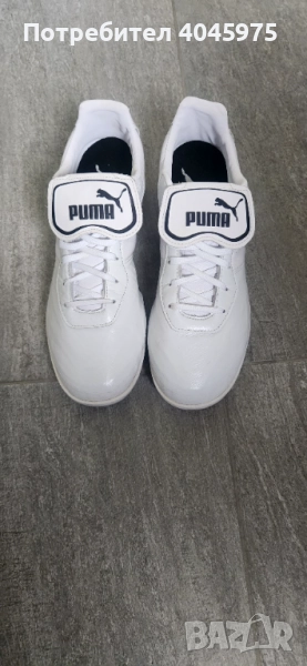 PUMA King Top TT Artificial Turf Shoe - White/White, снимка 1
