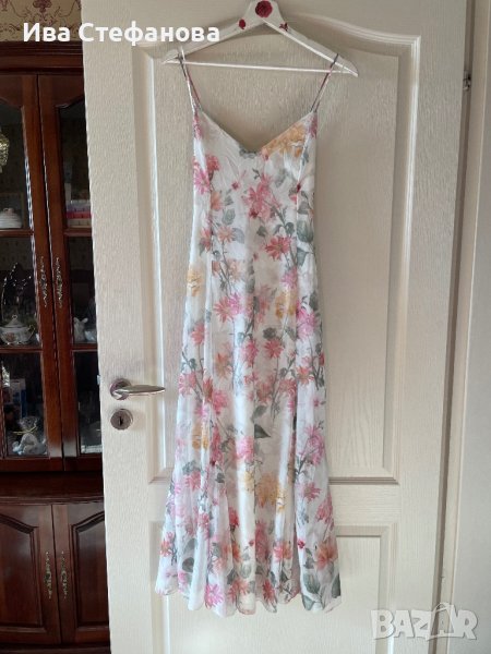 Нова ефирна дълга елегантна рокля флорален принт нежни цветя , снимка 1