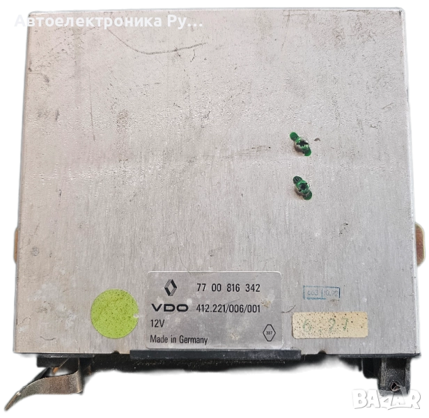 компютър на ДВИГАТЕЛЯ RENAULT SAFRANE VDO 412.221/006/001, 412221006001, 77 00 816 342, снимка 1