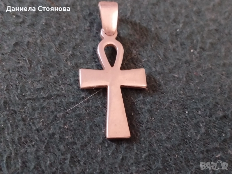Сребърен египетски кръст "ключ за живота", снимка 1