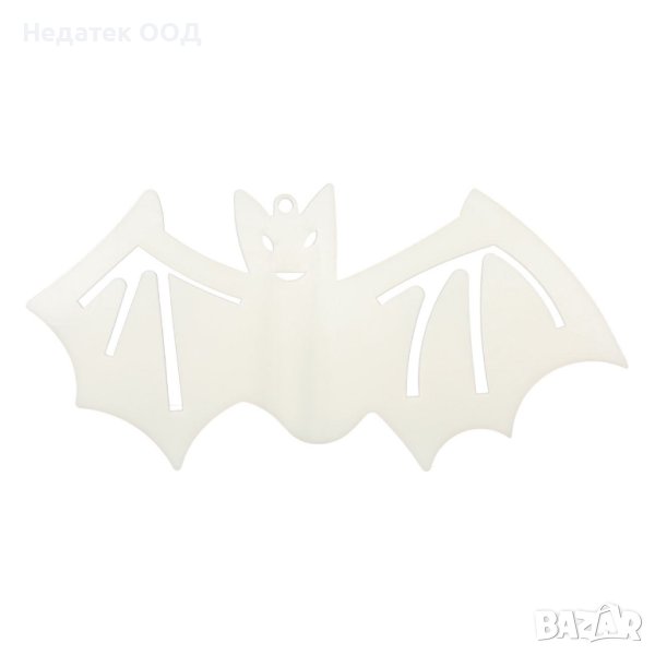 Декоративен прилеп за Хелоуин, Висящ, Светещ в тъмното, 39x18 см, снимка 1