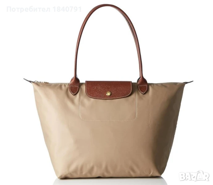 Longchamp – НОВА, бежова, L, дълги дръжки, снимка 1