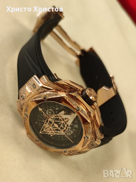  Мъжки луксозен часовник Hublot Big Bang Sang Bleu Diamonds, снимка 1