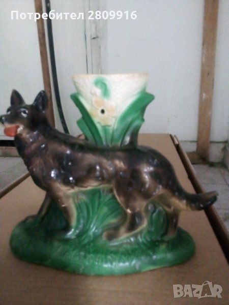 Керамична ваза куче , снимка 1