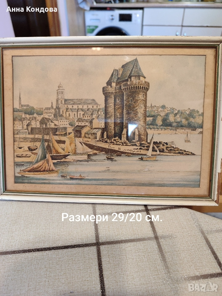 Винтидж рамкирана картина , снимка 1