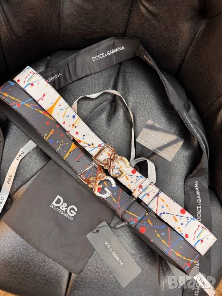 колани от естествена кожа с кутия, сертификат и торбичка dolce gabbana , снимка 1