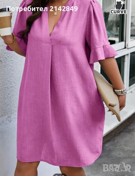 Удобна лятна рокля за бременни, снимка 1