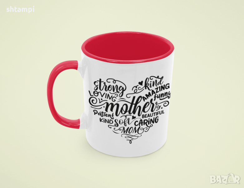 Чаша Heart Mother Words 1,Любов,Подарък,Рожден Ден,Изненада,Мама,Майка,Обич,Празник,, снимка 1
