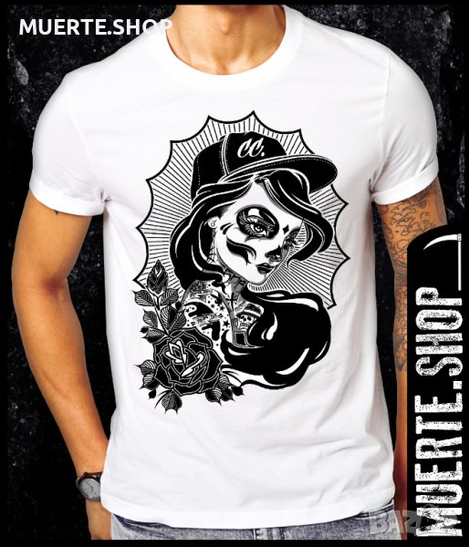 Тениска с щампа MEXICAN SKULL GIRL, снимка 1