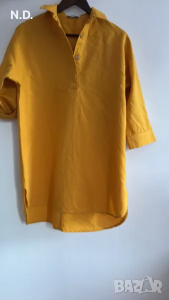 Дамска жълта туника лен/памук, Reserved, размер 34, снимка 1