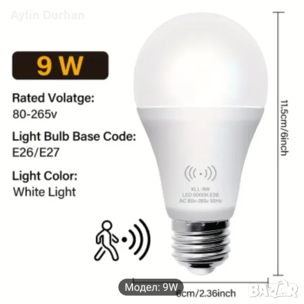 Нова крушка със сензор за движение , снимка 1