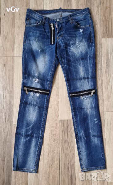 Мъжки дънки Dsquared2 Slim Zip - 32, снимка 1