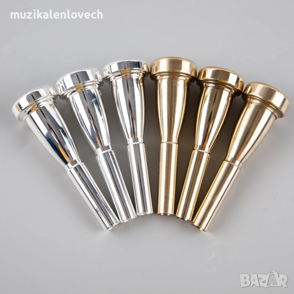 Професионален мундщук за Б Тромпет Злато 3C/5C/7C Brass Trumpet Mouthpiece Small Mouth for Bach , снимка 1