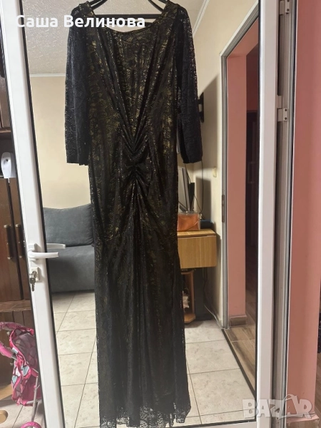 Официална дълга черна рокля, снимка 1