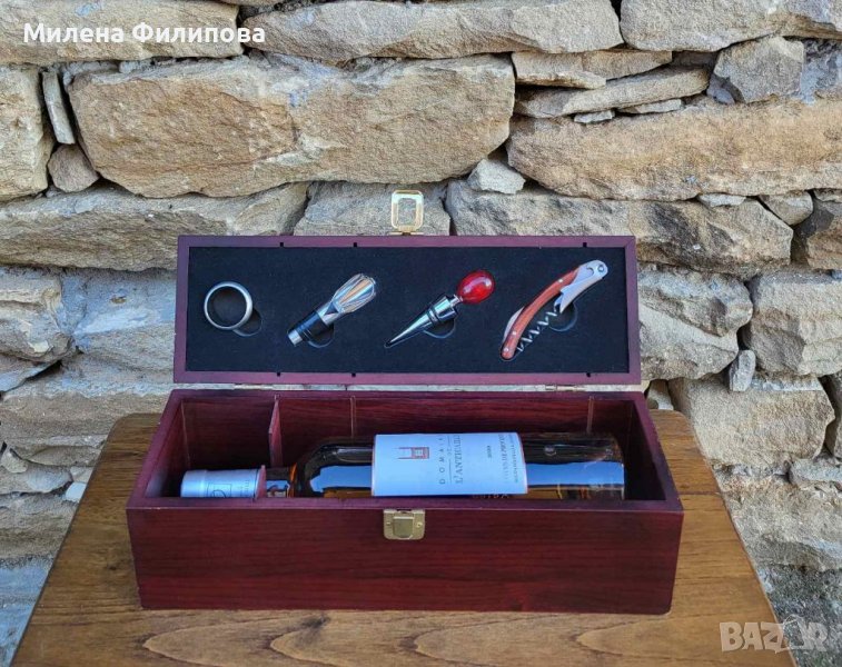 Луксозна кутия за вино с аксесоари , снимка 1