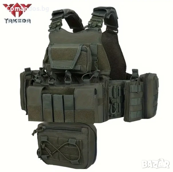 Тактическа жилетка с бързо освобождаване (Green) , снимка 1