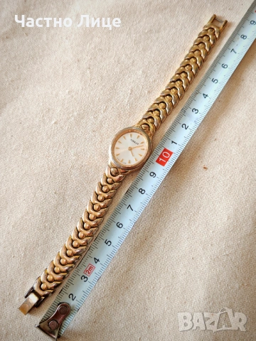 Прекрасен Оригинален Швейцарски Позлатен Дамски Ръчен Часовник TISSOT Дължина 18,5 см, снимка 5 - Дамски - 53636560