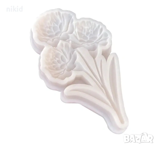 Цвете тип Карамфил силиконов молд форма фондан декор украса, снимка 3 - Форми - 53788571