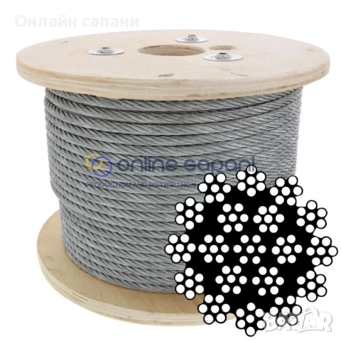 Стоманени въжета Херкулес за кранове, лебедки, тракове, хаспели и други машини, снимка 2 - Други машини и части - 25688229