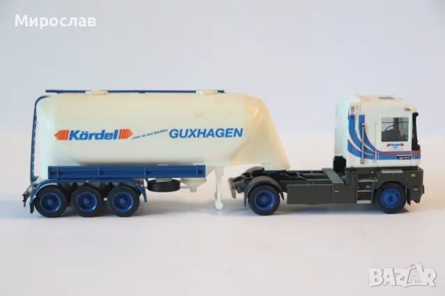 ALBEDO H0 1/87 RENAULT MAGNUМ ЦИМЕНОВОЗ КАМИОН МОДЕЛ ТИР, снимка 6 - Колекции - 50124611