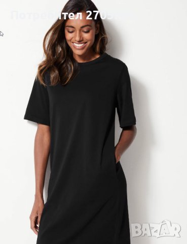 M&S рокля тениска с миди дължина, размер 38(S/M), снимка 4 - Рокли - 41323355