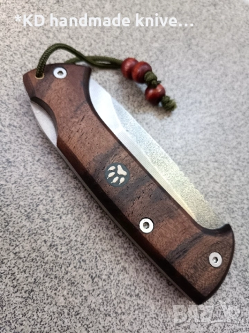 Сгъваем нож ръчно изработен от N690co стомана + ПОДАРЪК кания, снимка 4 - Ножове - 51501202