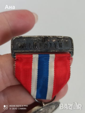 норвежки сребърен медал с маркировка , снимка 3 - Антикварни и старинни предмети - 42138594