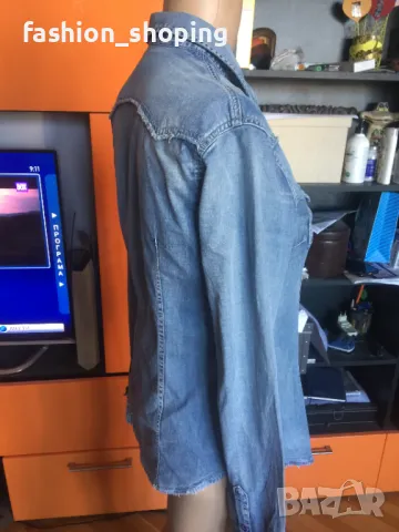 Дънкова риза Replay, размер S, снимка 5 - Ризи - 49401203