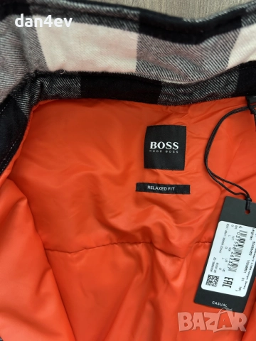 Карирана риза-яке BOSS (в •червено и черно• и в •черно и бяло•, снимка 10 - Якета - 54196517