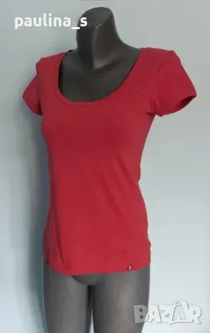 Два броя / "Esprit" Еластична блуза тип тениска / черна и червена / унисайз , снимка 9 - Тениски - 26368319